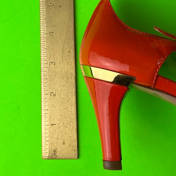 Prada Women’s Authentic Orange Stiletto Open Toe Heels Size 38 - Picture 7 of 9